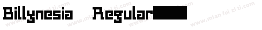 Billynesia Regular字体转换